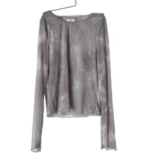 Socialite Mesh Tie-Dye Long Sleeve Top – Size M